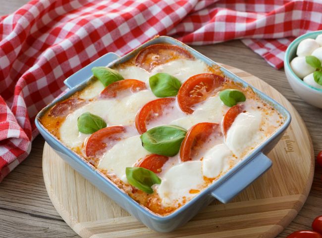 Hähnchenbrust Tomate Mozzarella aus dem Ofen