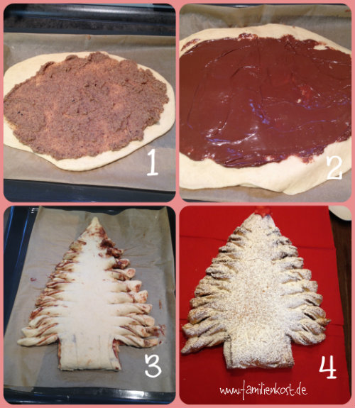 Weihnachtsbaum aus Hefeteig Weihnachtsbaum aus Hefeteig