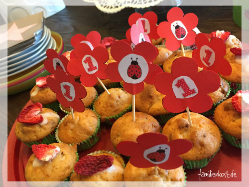 Erdbeermuffins Rezept für Kinder mit wenig Zucker