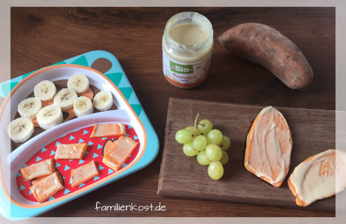 Süßkartoffel-Toast mit Mandelmus