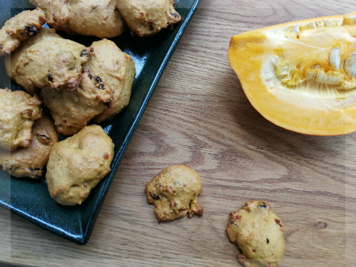 Kürbis Cookies - gesunde Kekse mit Haferflocken