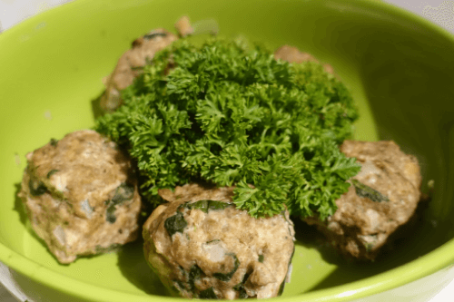 Semmelknödel mit Spinat