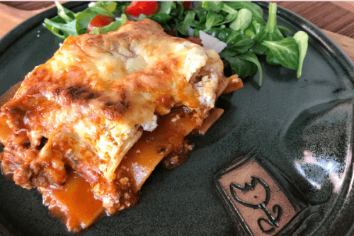 Klassische Lasagne mit Hackfleisch und Creme Fraiche