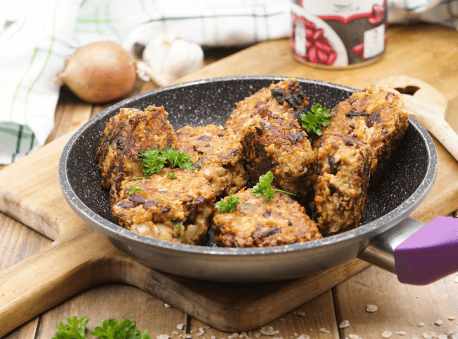 Vegetarische Frikadellen mit Kidneybohnen