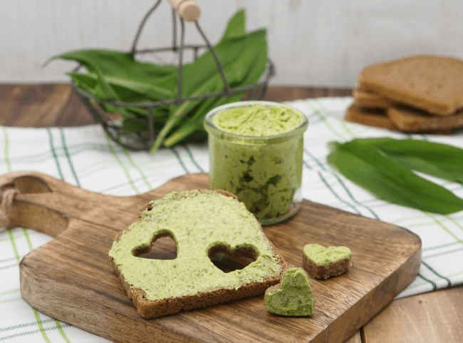 Bärlauchbutter selbstgemacht mit Thermomix zum Einfrieren