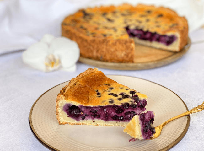 Blaubeerkuchen mit Schmand-Guss