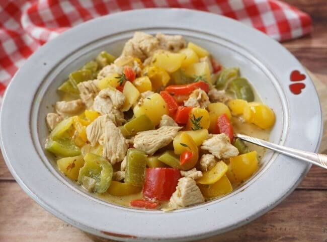 Paprika-Kartoffel-Putenpfanne Paprika-Kartoffel-Putenpfanne