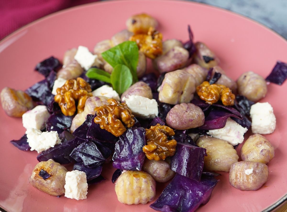 Rotkohl-Gnocchi