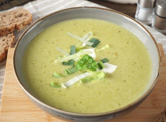 Vegetarische Lauchcremesuppe