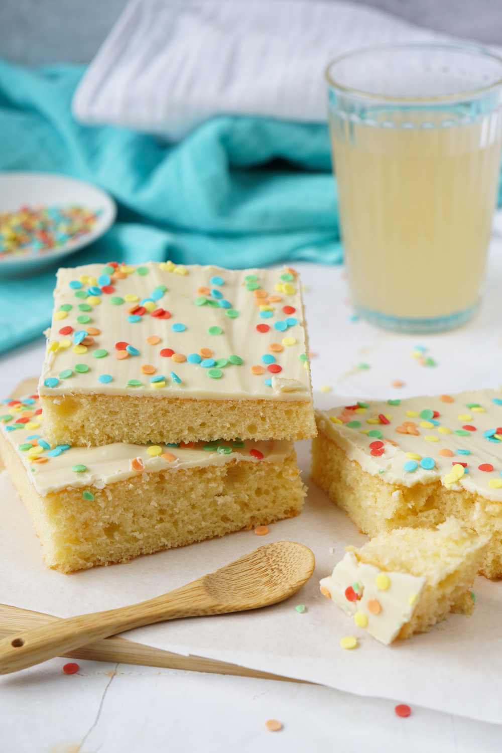 Fantakuchen als Konfetti Kuchen für Kinder backen