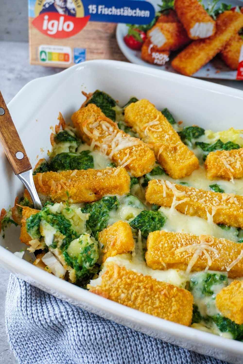 Fischstäbchen-Auflauf – so lecker, dass sogar Matrosen schwach werden