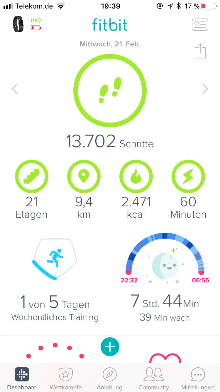 Fitbit Charge 2 Fitnessuhr