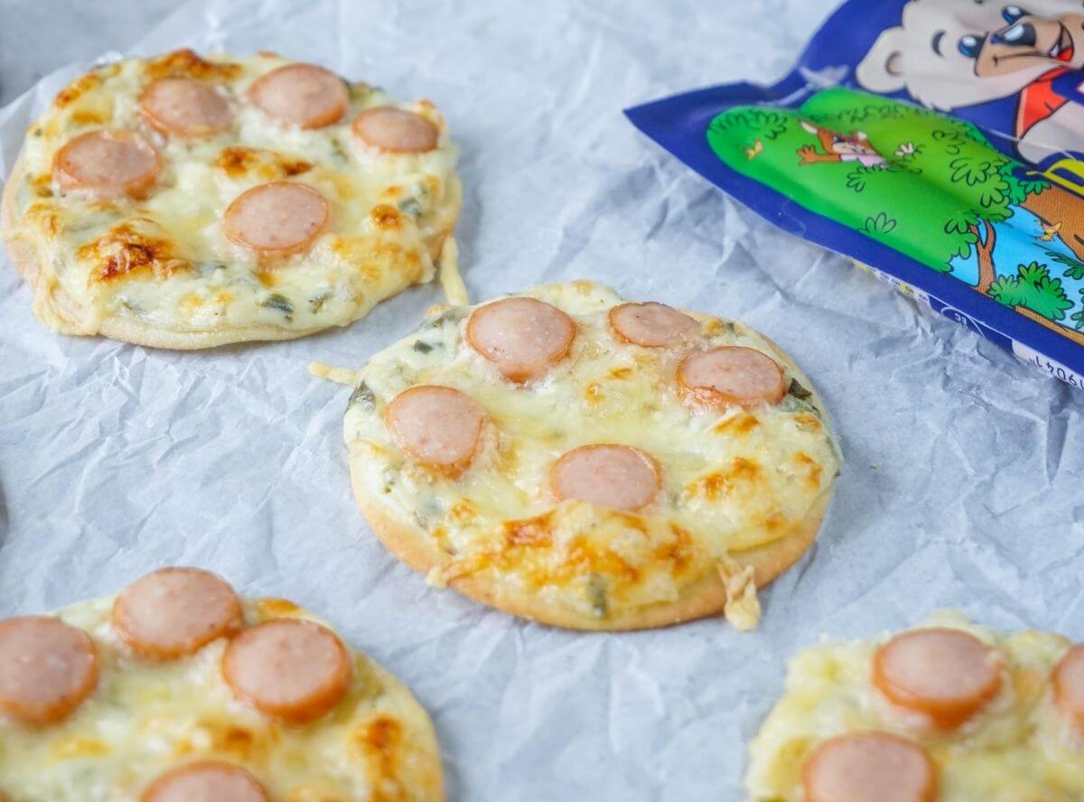 Flammkuchen-Bären-Tatzen – schneller Snack für die Brotdose