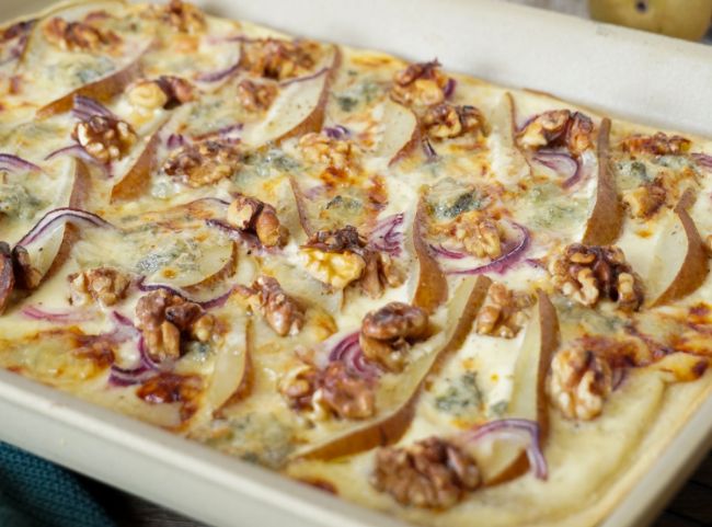 Flammkuchen Birne Rezept