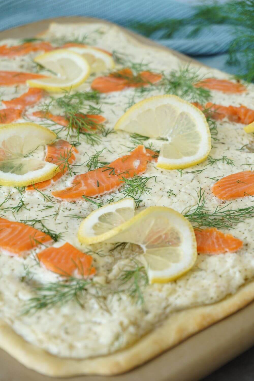 Flammkuchen mit Lachs 