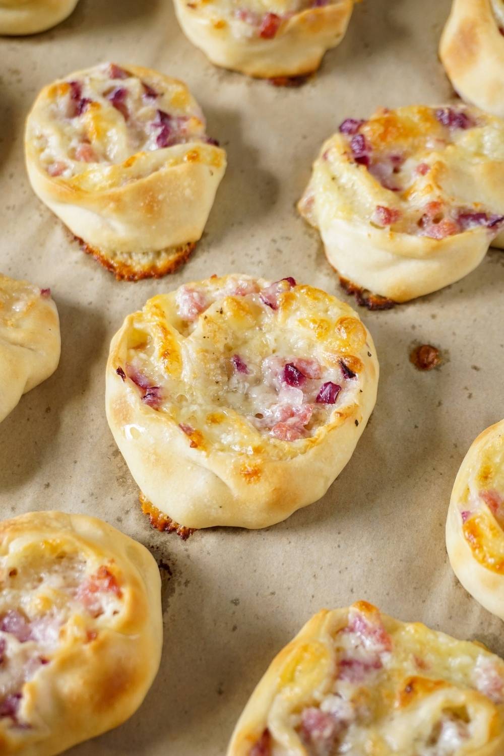 Flammkuchen-Schnecken Flammkuchen-Schnecken