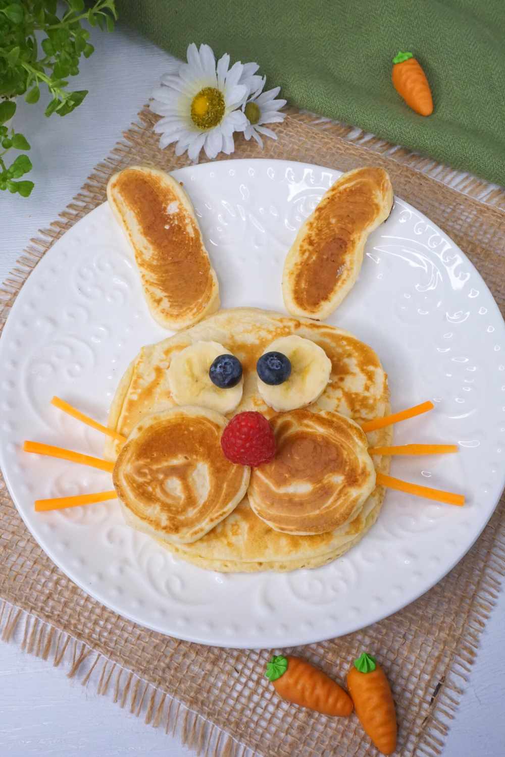 Hasen Pancakes zu Ostern