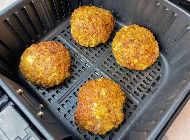 Frikadellen Käse Heißluftfritteuse