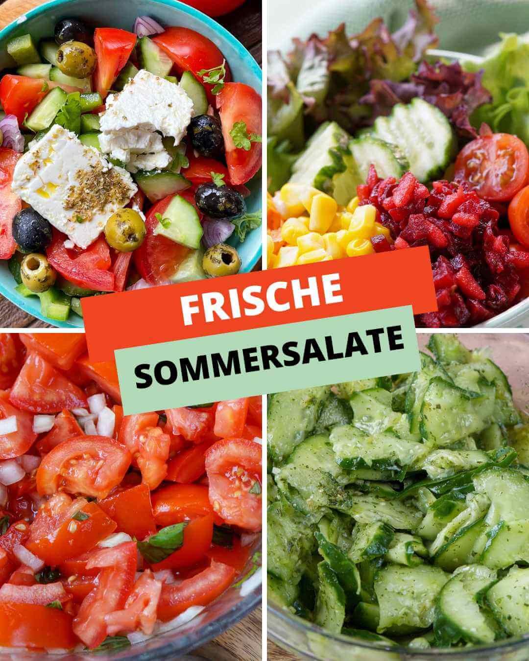 Frische Sommersalate