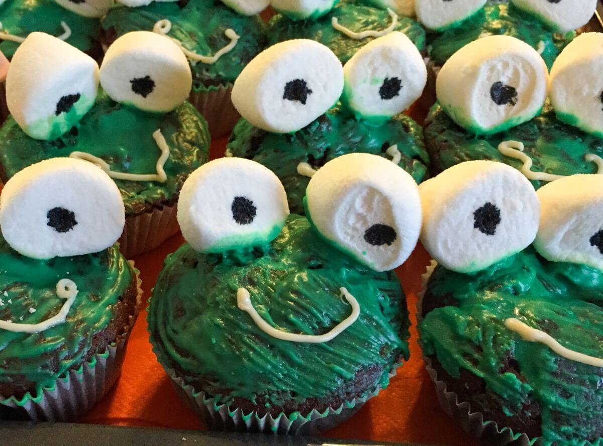 Frosch Muffins zum Kindergeburtstag
