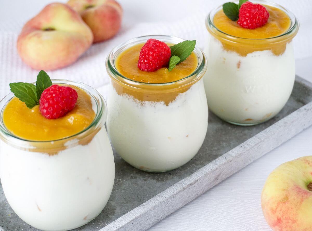 Fruchtige Pfirsichcreme