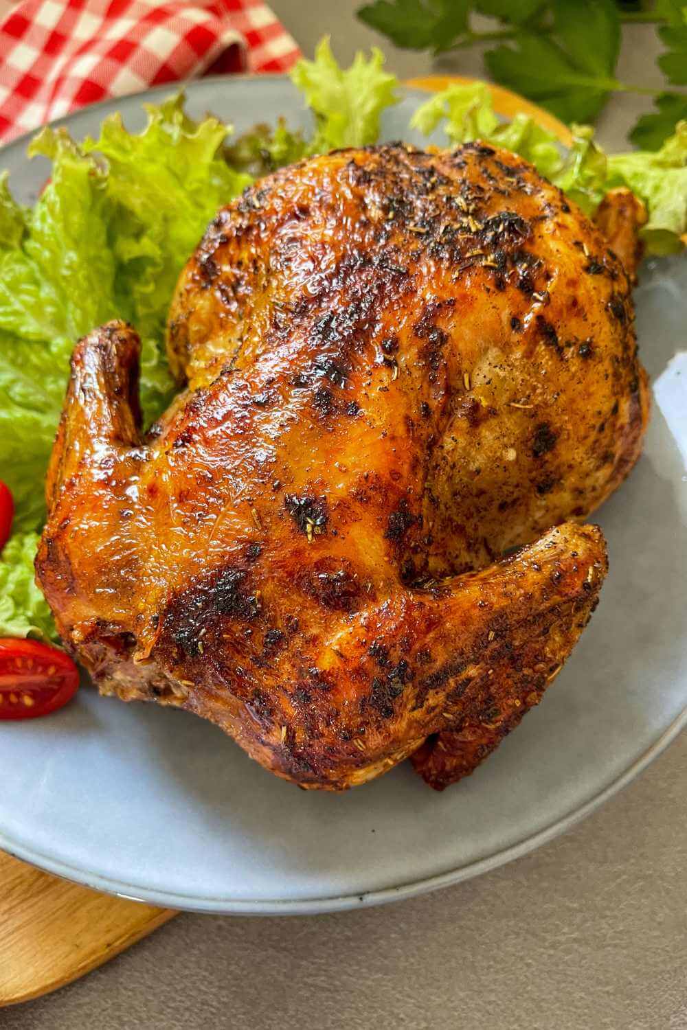 ganzes Hähnchen Heißluftfritteuse Rezept