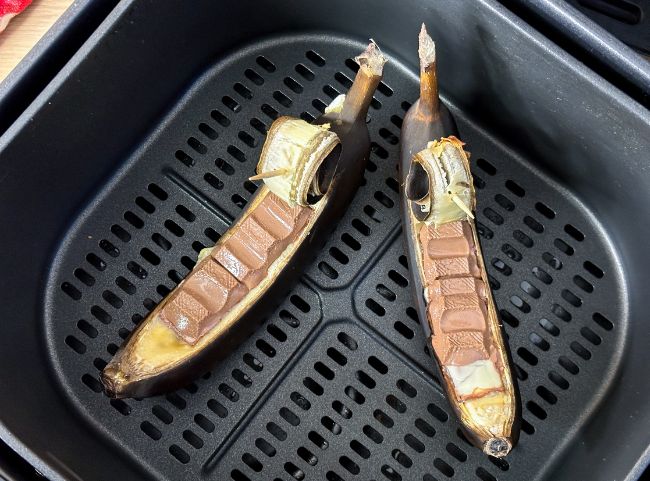 Gebackene Schoko Banane Heißluftfritteuse