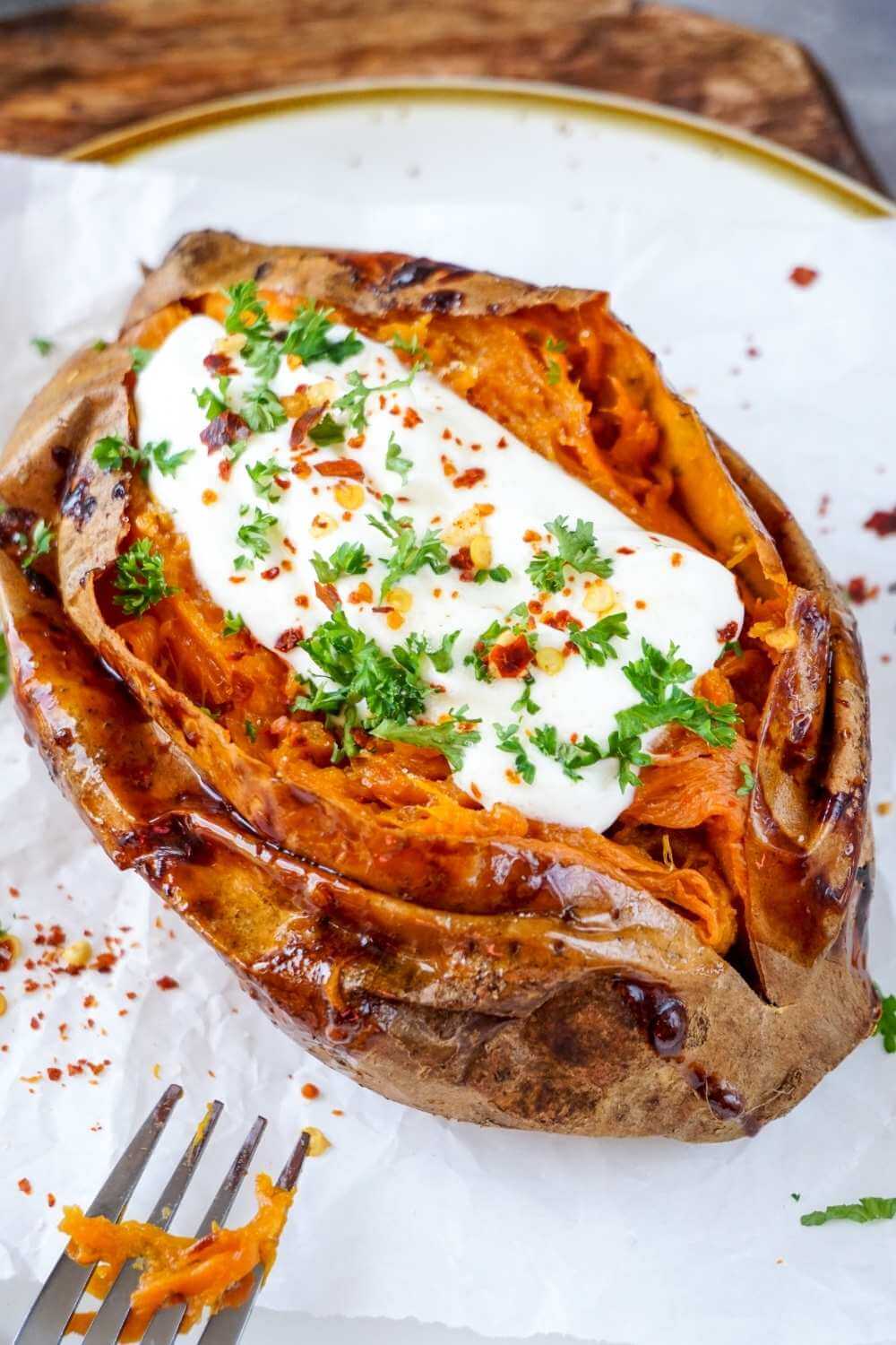 Süßkartoffel aus der Heißluftfritteuse