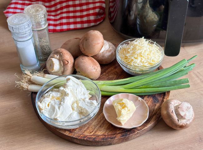 gefüllte Champignons Heißluftfritteuse Zutaten