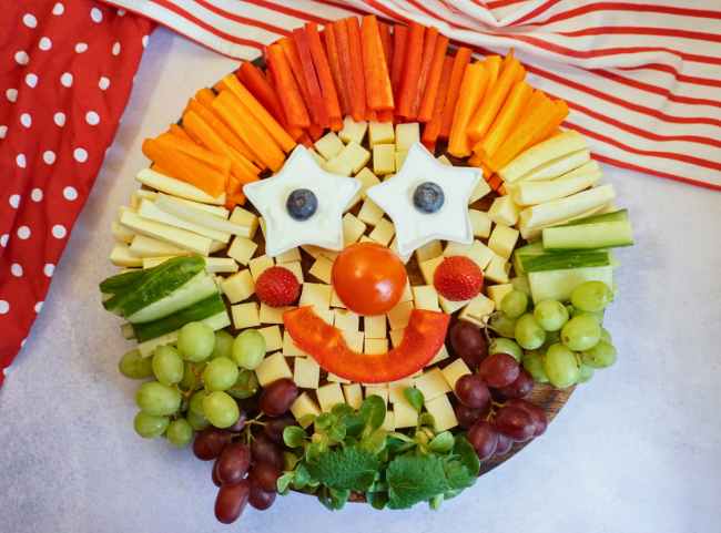 Gemüseclown als gesunder Partysnack