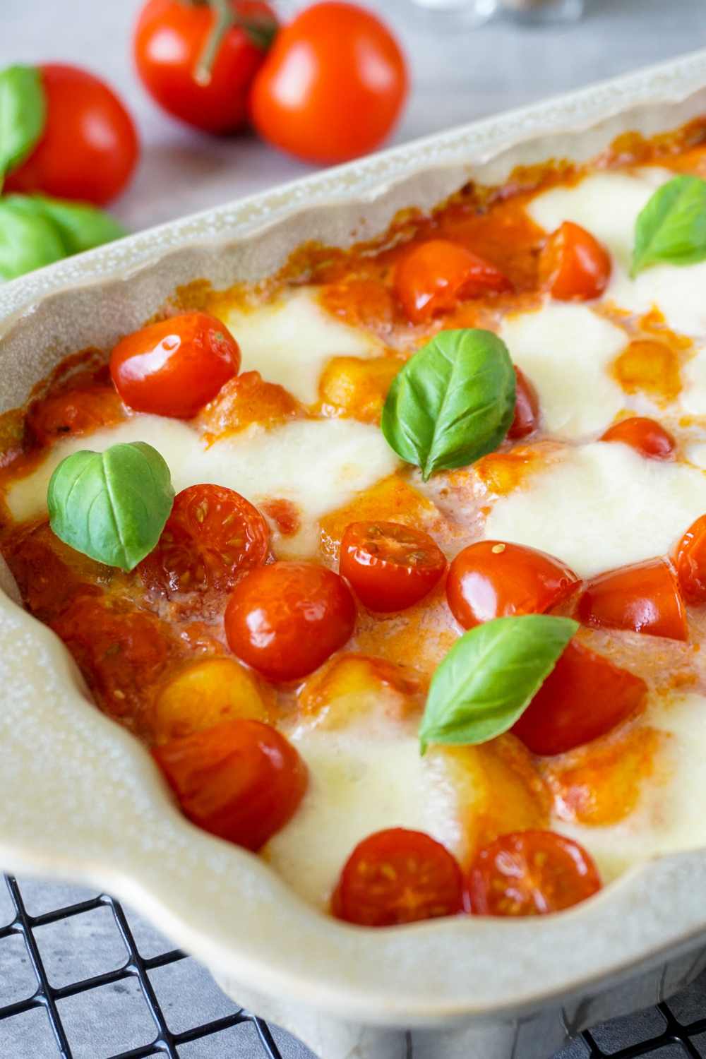 Gnocchi Auflauf mit Tomate Mozzarella Gnocchi Auflauf mit Tomate Mozzarella