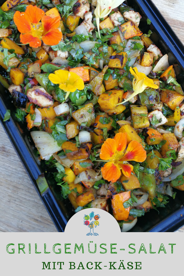 Grillgemüse Salat mit Backkäse Grillgemüse Salat mit Backkäse