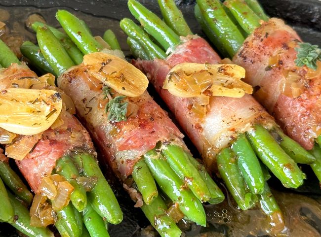 Grüne Bohnen im Speckmantel Rezept Grüne Bohnen im Speckmantel Rezept
