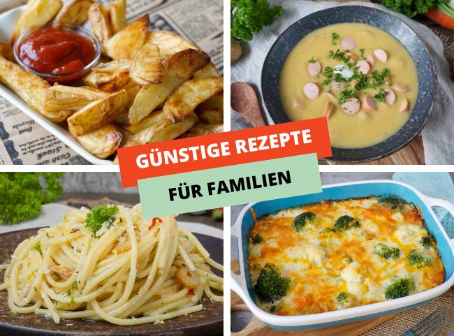 Günstige Rezepte für Familien