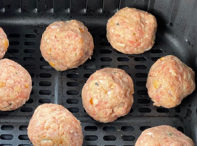 Hackbällchen Heißluftfritteuse Hackbällchen Gemüse Heißluftfritteuse