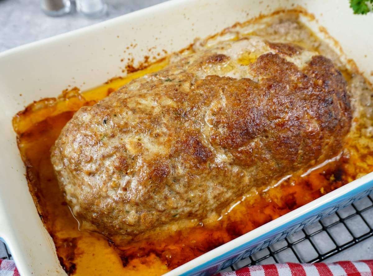 Hackbraten aus dem Backofen