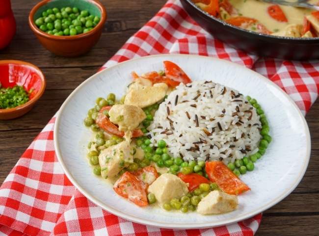 Schnelle Hähnchenpfanne mit Senfsauce