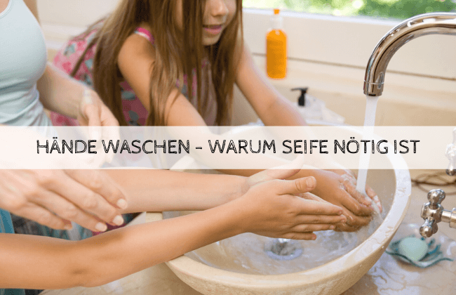 Experiment zum Händewaschen mit Seife (Emulgatoren)
