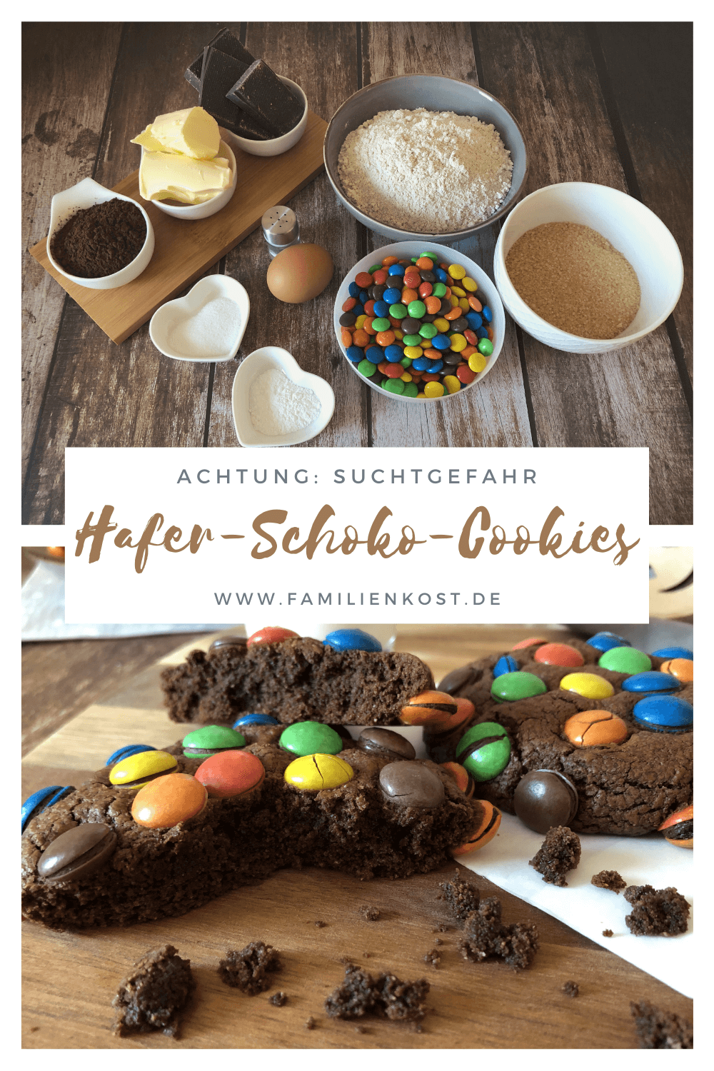 Hafer-Schoko-Cookies - glutenfreie Schokokekse alt=