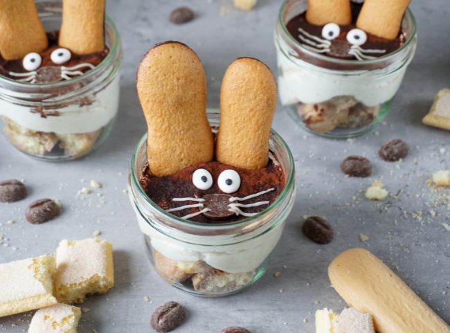 Hasen Dessert zu Ostern