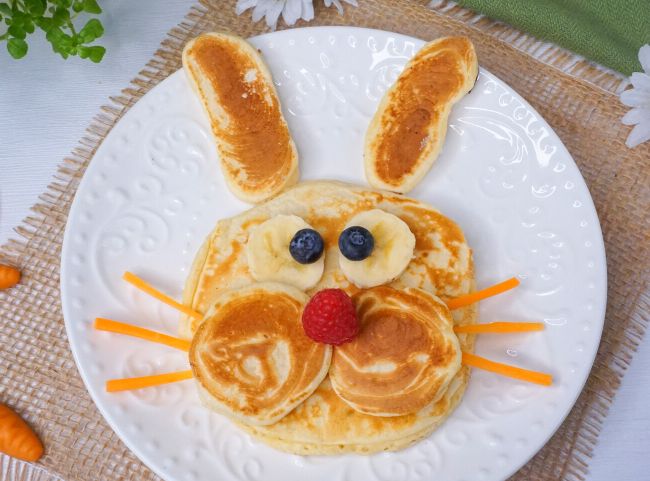 Hasen Pancakes zu Ostern