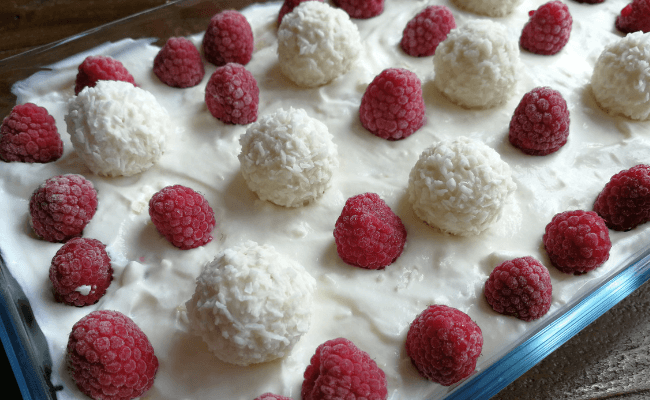 Raffaello Himbeer Quark Sommer Rezept