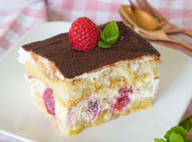 Himbeer-Tiramisu mit Quark und Mascarpone