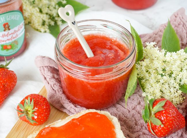 Holunder Erdbeer Marmelade Holunder Erdbeer Marmelade