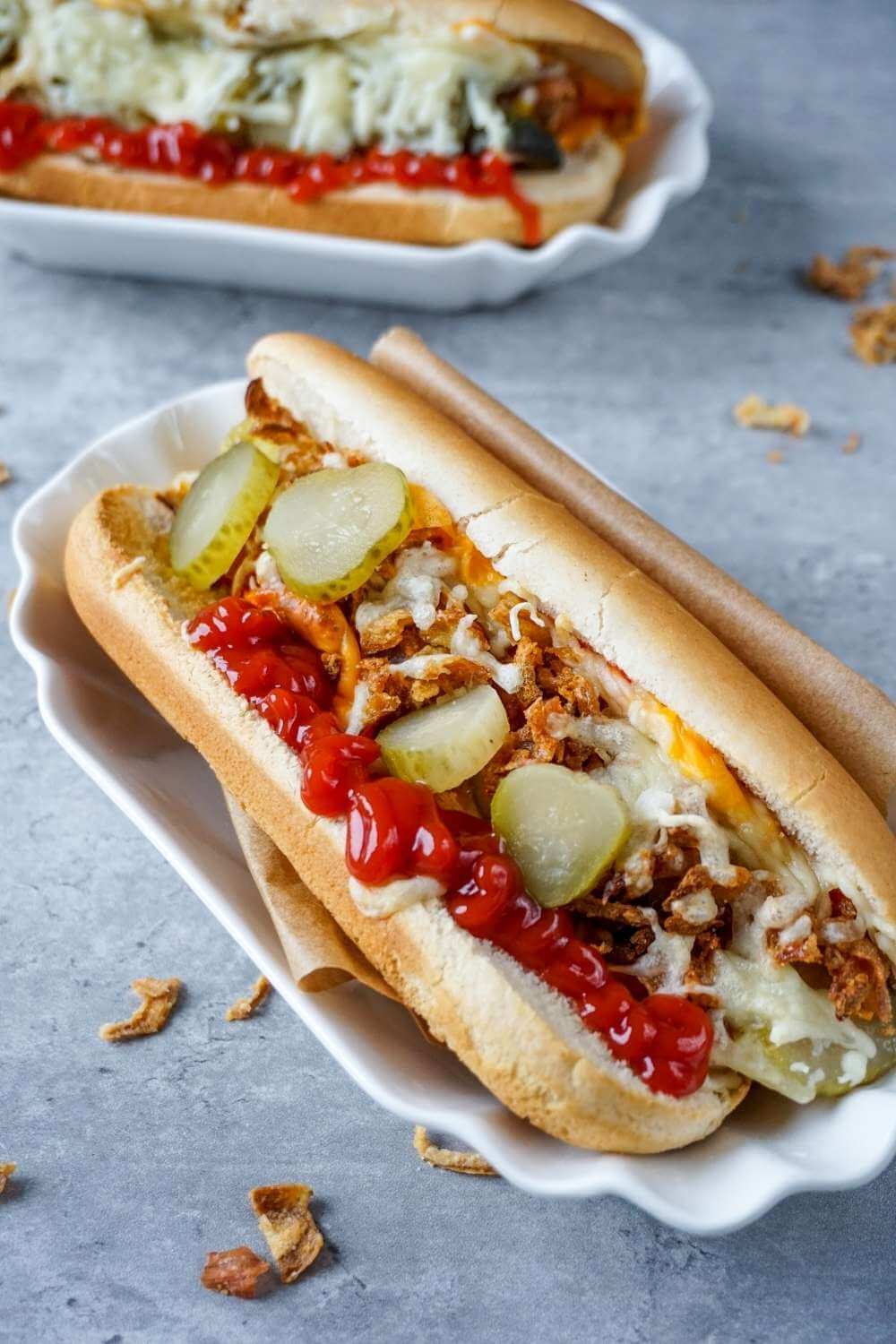 Hot Dogs aus der Heißluftfritteuse Hot Dogs aus der Heißluftfritteuse
