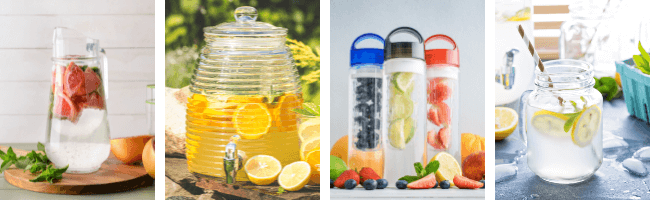 Infused Water Gläser und Krüge