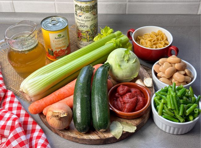 Italienische Minestrone vegetarisch Zutaten