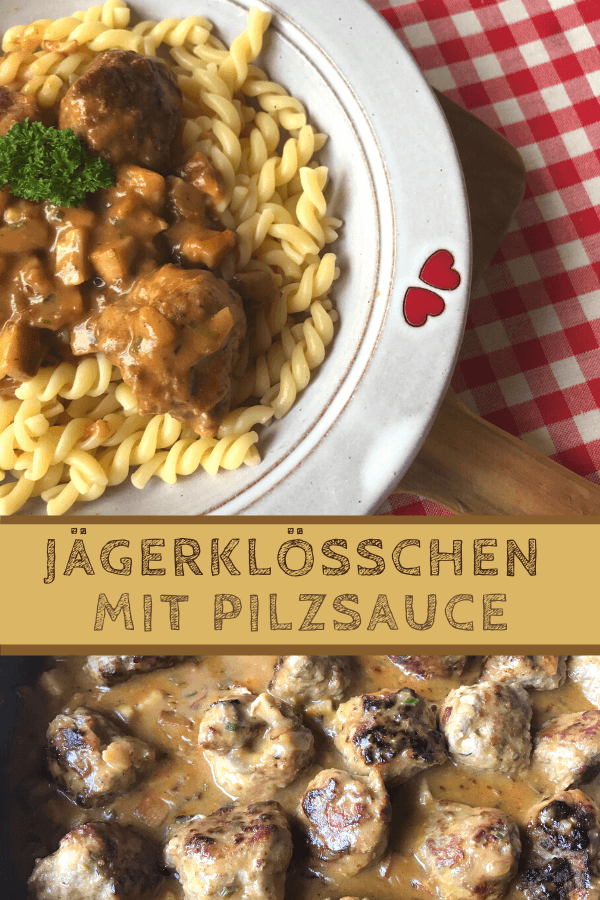 Jägerklösschen mit Champignons Jägerklösschen mit Champignons