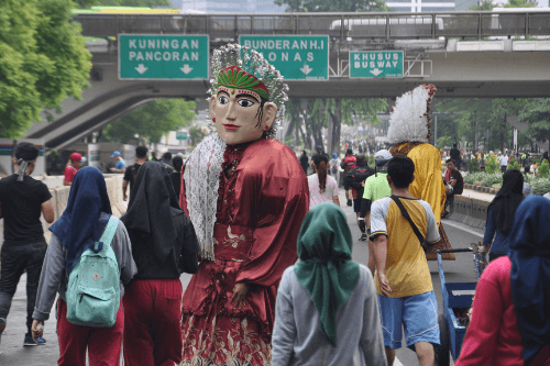 Jakarta autofreier Sonntag Jakarta autofreier Sonntag