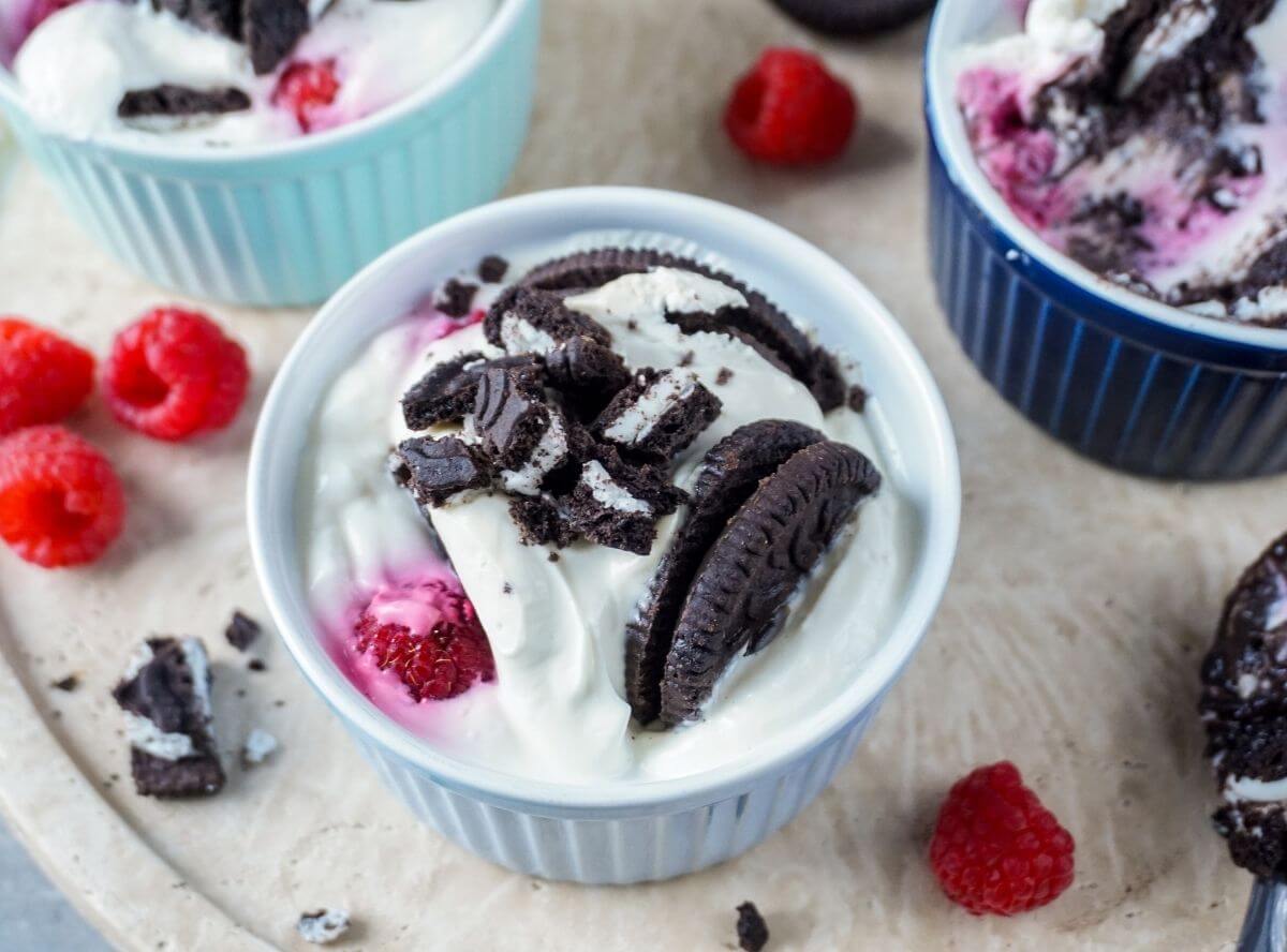 japanischer Cheesecake mit Oreo Keksen